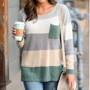 Color block sweater